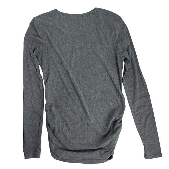 Motherhood Maternity Graphic “Tis the season to be pregnant” Ruched Side Shirt S - Picture 9 of 9